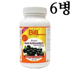 Bill beauty, Brazil 아사이베리,500mg,120정,면역강화,항산화식품 6병